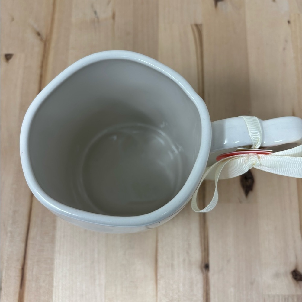 Rae Dunn XOXO Hugs Kisses Mug White Ceramic with Heart Shaped Handle New - Picture 3 of 4